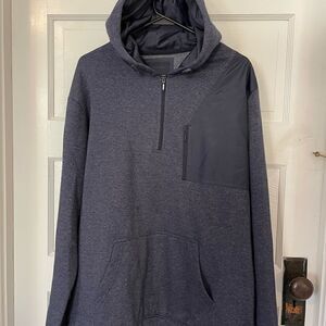 Nomad Utility 1/4 Zip Hoodie Kangaroo Pocket Navy Sz XL